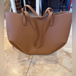 Polene Brown Leather Tote Bag